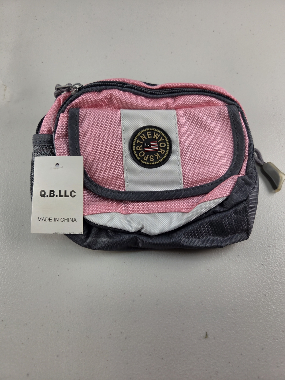 Pink and Gray Compact Belt Bag Brand New